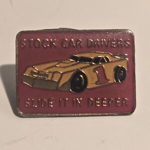 Stock Car Drivers Enamel Pin - Red and Gold